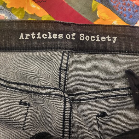 Articles of Society Distressed Black Jeans Sarah Skinny Jeans Size 28 - Picture 9 of 13